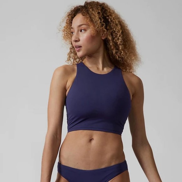 Athleta Other - Athleta Conscious Crop Bikini Top D-DD size SP Dress Blue